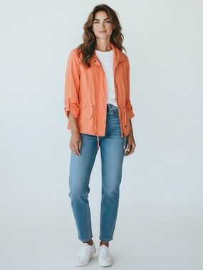 Chico's Coral Utility Jacket